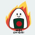 Hot Japanese onigiri cartoon