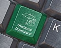 Key for business insurance Royalty Free Stock Photo