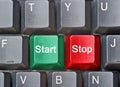 Hot keys for Start and Stop Royalty Free Stock Photo