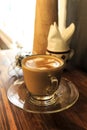 Hot latte coffee Royalty Free Stock Photo