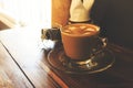 Hot latte coffee Royalty Free Stock Photo