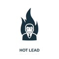 Hot Lead vector icon symbol. Creative sign from crm icons collection. Filled flat Hot Lead icon for computer and mobile