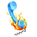 Hot line icon Royalty Free Stock Photo