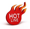 Hot Line icon over white Royalty Free Stock Photo