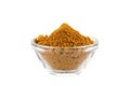 Hot madras curry powder in glass bowl Royalty Free Stock Photo