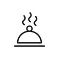 Hot meal icon Outline vector for web ui Royalty Free Stock Photo