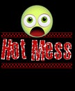 Hot Mess emotion icon illustration