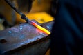 metal forging, hot metal, blacksmithing craft