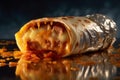 Hot mexican burrito. Illustration AI Generative Royalty Free Stock Photo