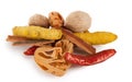 Hot mix raw spices Royalty Free Stock Photo