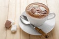 Hot mocha with marshmallow Royalty Free Stock Photo