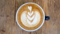 hot mocha on the wood table Royalty Free Stock Photo