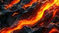 Hot molten lava, magma texture closeup Royalty Free Stock Photo