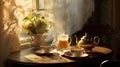hot morning tea Royalty Free Stock Photo