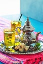 Hot Moroccan Mint Green Tea Royalty Free Stock Photo