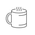 Hot mug line outline icon Royalty Free Stock Photo