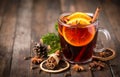 Hot mulled wine