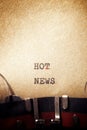 Hot news phrase Royalty Free Stock Photo