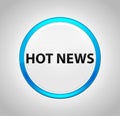 Hot News Round Blue Push Button Royalty Free Stock Photo