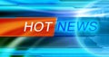 News background wallpaper. Hot news title at blue background.