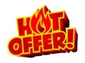 Hot offer promo sticker