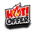 hot offer promotion sticker Royalty Free Stock Photo