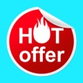 Hot Offer Sticker Means Number One And Cheap