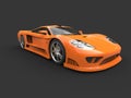 Hot orange modern super race car Royalty Free Stock Photo