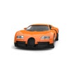 Hot orange modern super sports car - front view Royalty Free Stock Photo