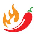 Hot pepper icon, vector illustration Royalty Free Stock Photo