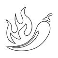 Hot pepper icon, vector illustration Royalty Free Stock Photo