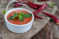 Hot pepper sauce Royalty Free Stock Photo