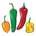 Hot peppers Royalty Free Stock Photo