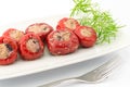 Hot peppers stuffed with tuna Royalty Free Stock Photo