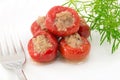 Hot peppers stuffed with tuna Royalty Free Stock Photo