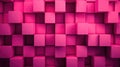 Hot pink Cubes Wall Background, abstract illustration Royalty Free Stock Photo