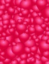 Hot Pink Hearts Collage Background