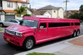 Hot Pink Hummer Stretch Limo, Sydney, Australia Royalty Free Stock Photo