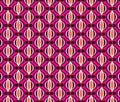 Hot Pink Retro 1970s Mid Century Pattern