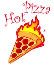 Hot Pizza Logo Design Royalty Free Stock Photo