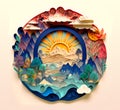 Hot Planet Nature Papercut Circle