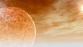 Hot Planet in Space Royalty Free Stock Photo