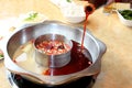 Hot pot soup tureen Royalty Free Stock Photo