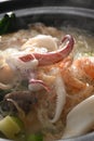 Hot pot Vermicelli seafood hot pot Royalty Free Stock Photo