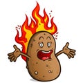 Hot Potato Cartoon Character Mascot