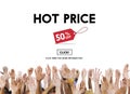 Hot Price Big Sale Deduction Advertisement Retail Concept Royalty Free Stock Photo