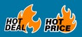 Hot price hot deal fire stickers