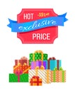 Hot Price Exclusive Sale Card Vector Illustration