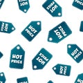 Hot price hang tag seamless pattern background. Business Royalty Free Stock Photo