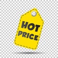 Hot price hang tag. Vector illustration